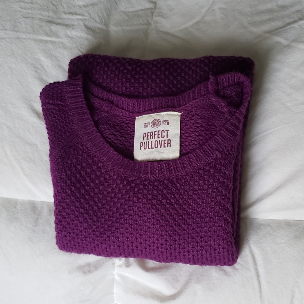 Purple pullover sweater
